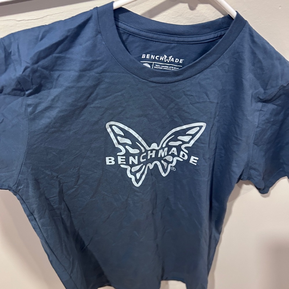 Bench Navy Blue Kids T-Shirt with Butterfly Logo